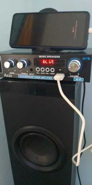 Міні HIFI цифровий Bluetooth аудіо підсилювач потужності AUX USB FM TF