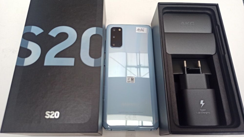 NOWY Telefon Samsung Galaxy S20 BLUE Niebieski G980 Wyspa GSM Leclerc