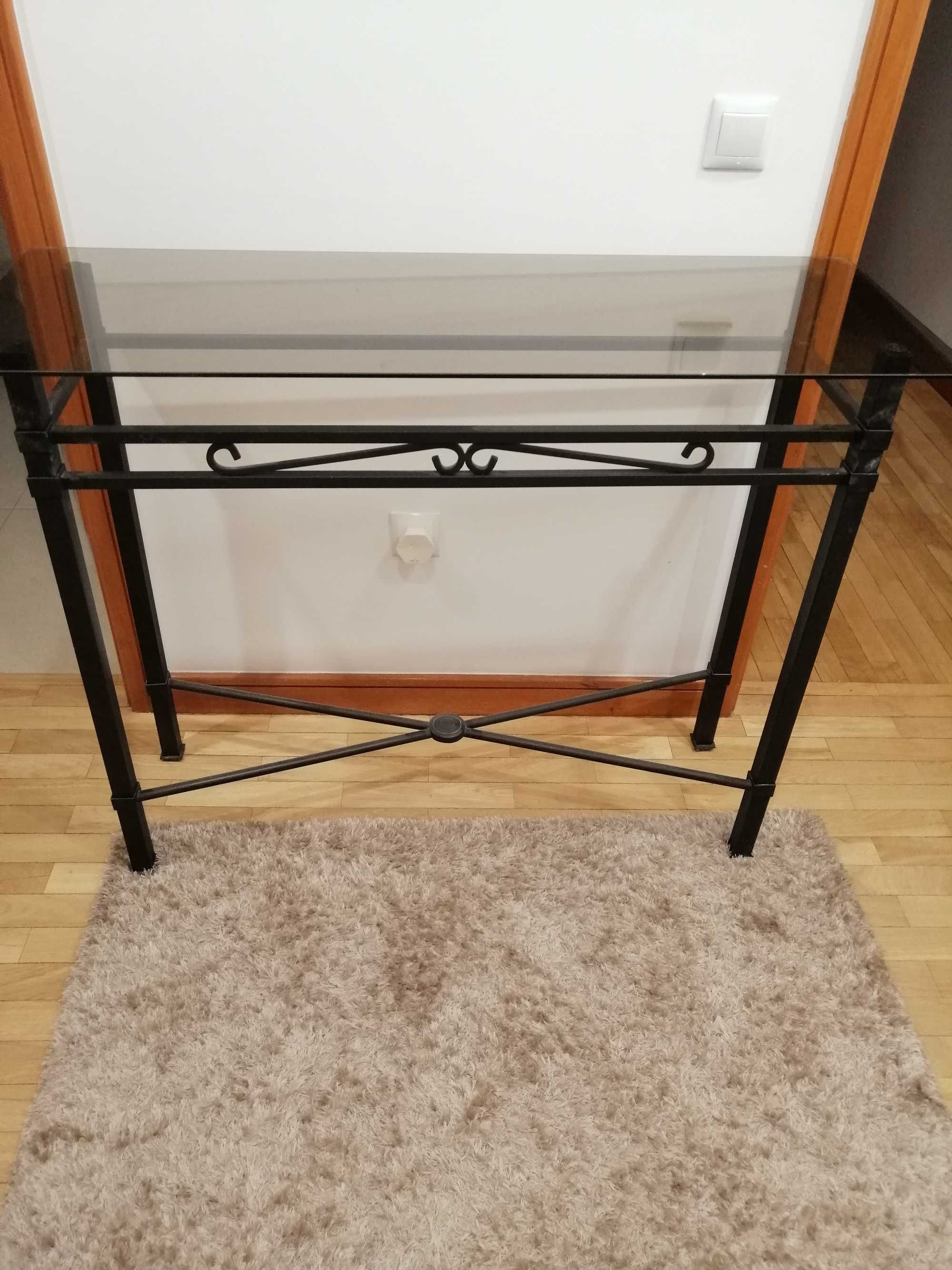 Mesa ferro e vidro