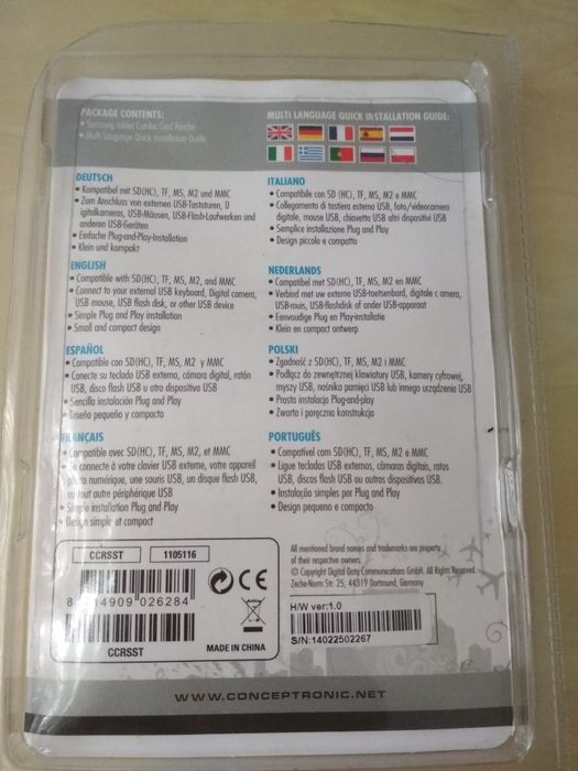 Samsung tablet Combo Card Reader