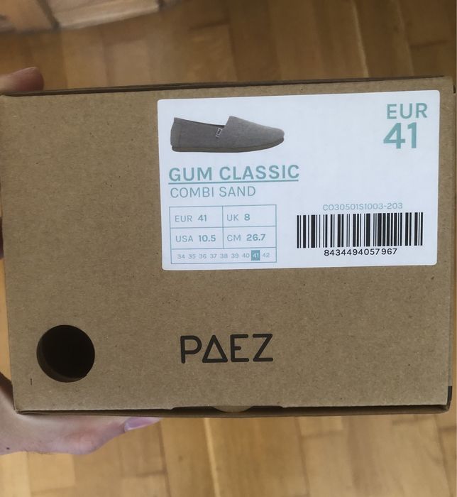 PAEZ Alpercatas Gum Classic M Combi Sand |Novas, ainda com etiqueta|41