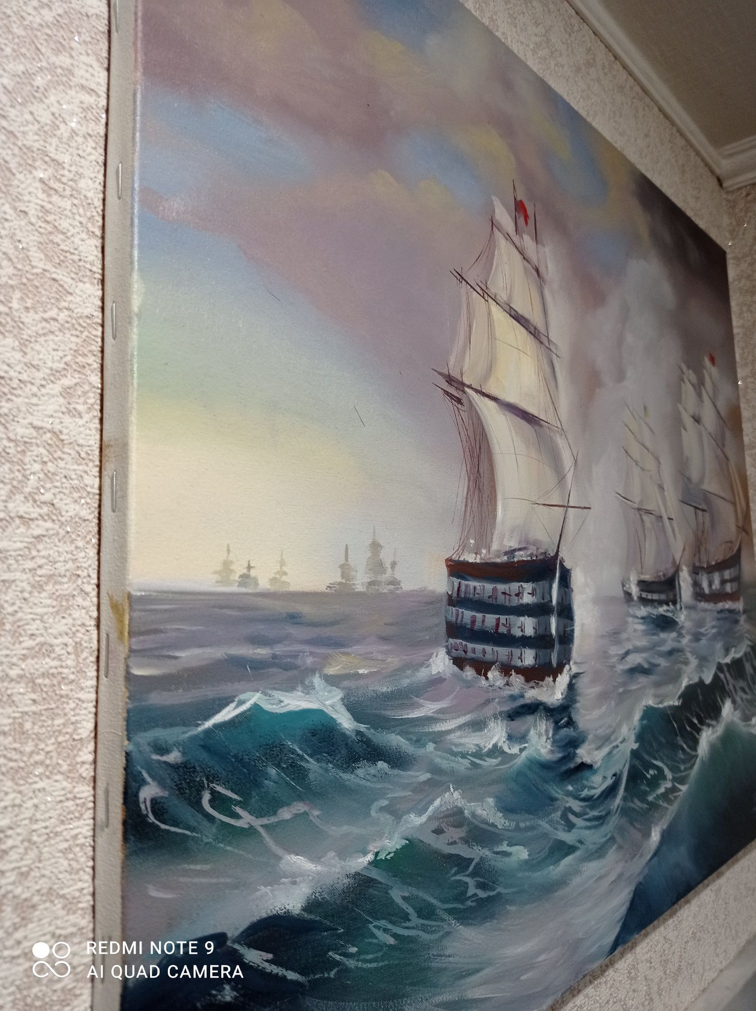 Картина масло ,Айвазовського,Кораблі , морський пейзаж