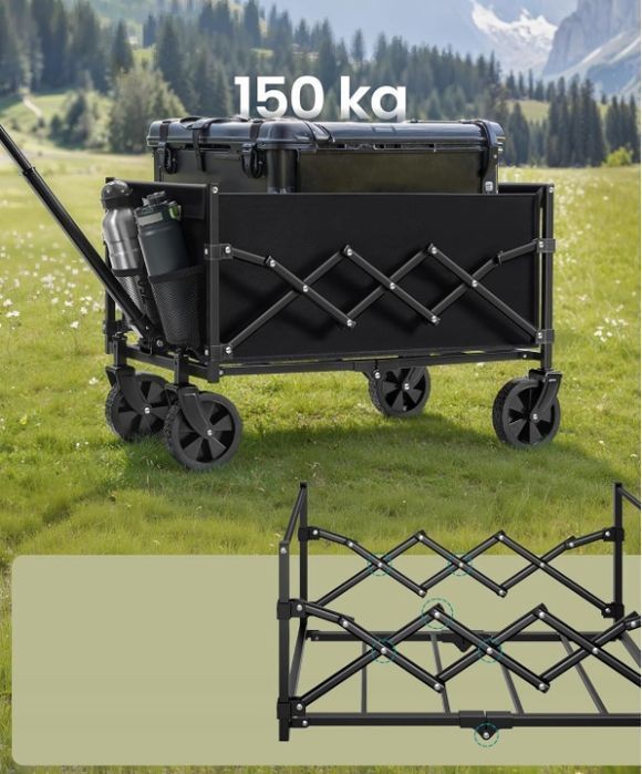 SONGMICS Składany wózek ręczny, wózek ogrodowy GFW909B01