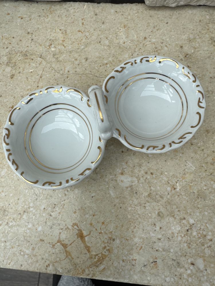 Pojemnik na pieprz i sól stara porcelana Walbrzych