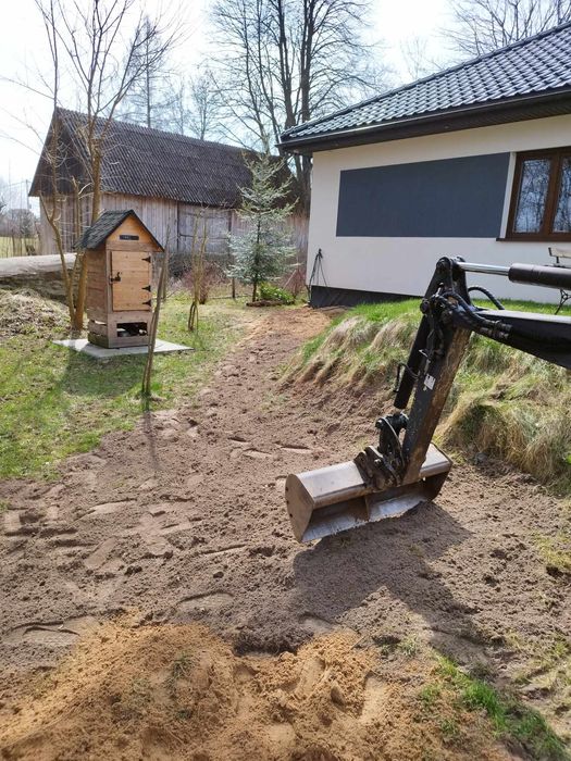 Prace ziemne Minikoparką/ Pomoc Drogowa