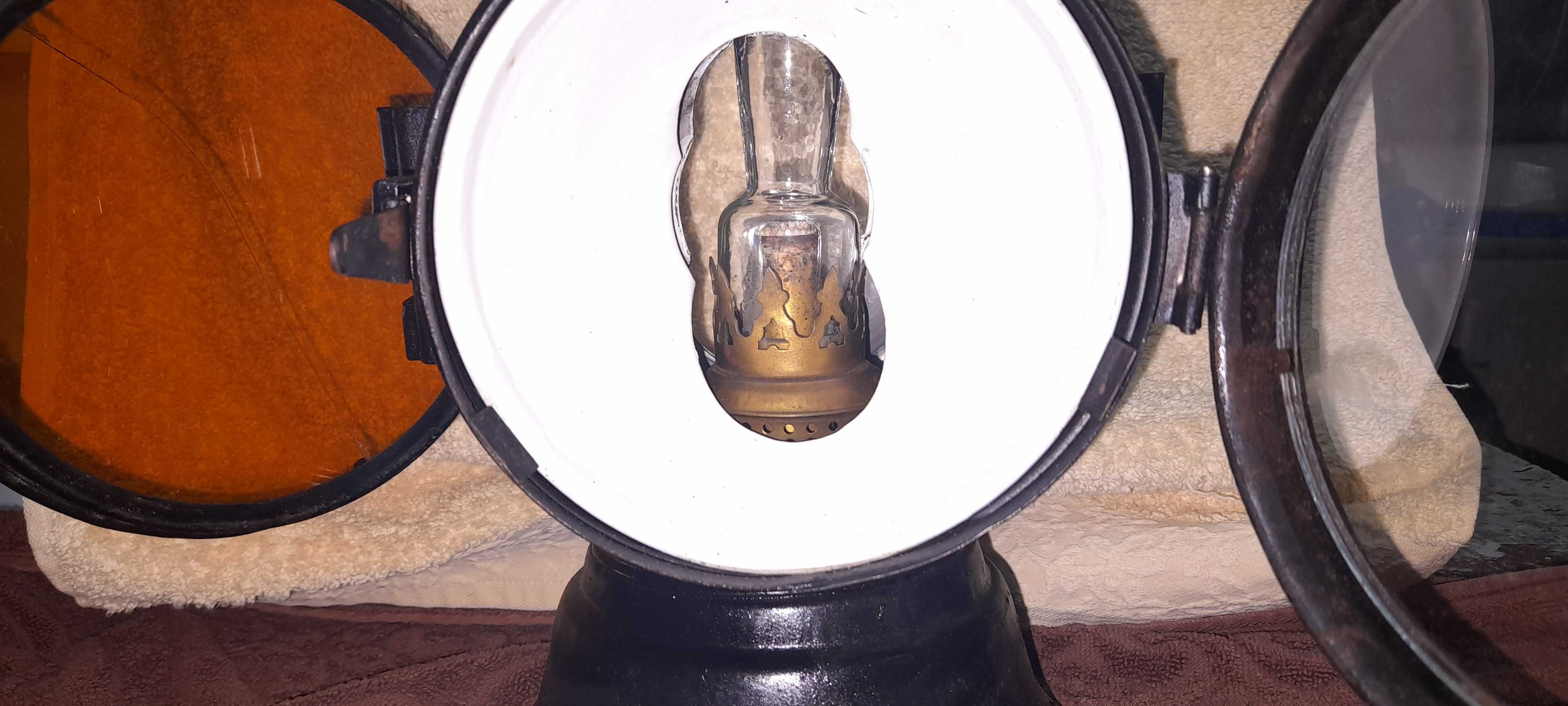 lampa kolejowa - oryginalnie zachowana - kompletna - SPRAWNA