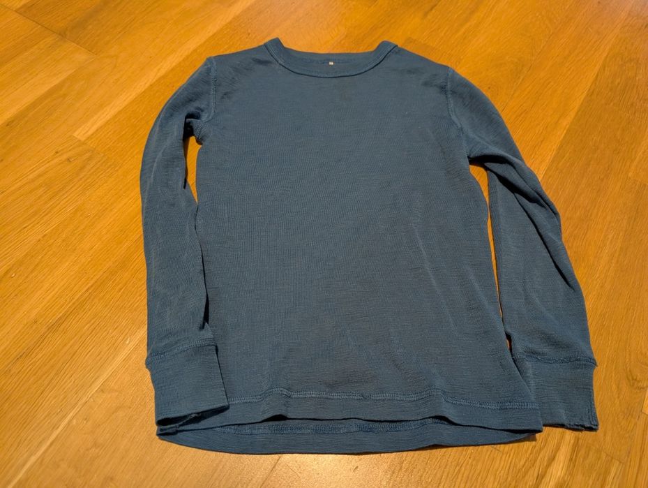 Reflex koszulka wełniana wełna merino 110 116 niebieska termiczna