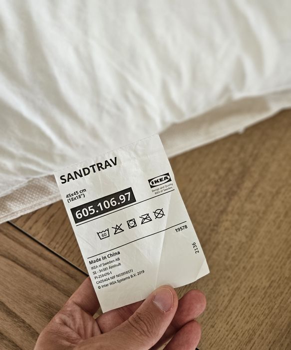Almofadas de penas Sandtrav IKEA 45x45cm