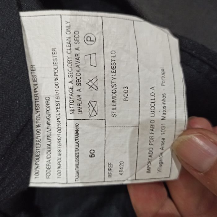 Fato de calça e casado de trespasse, de Inverno