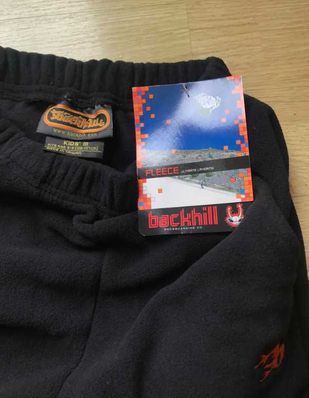 Spodnie z polaru Burton Backhill KIDS snowboard ciepłe dresy NOWE