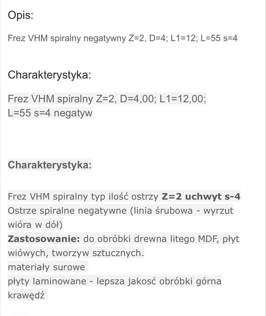 N-POL Frez spiralny 2 sztuki