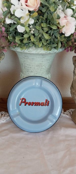 Cinzeiro publicitário antigo de coleção em esmalte