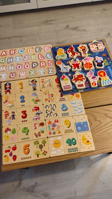 Drewniane układanki dla dzieci