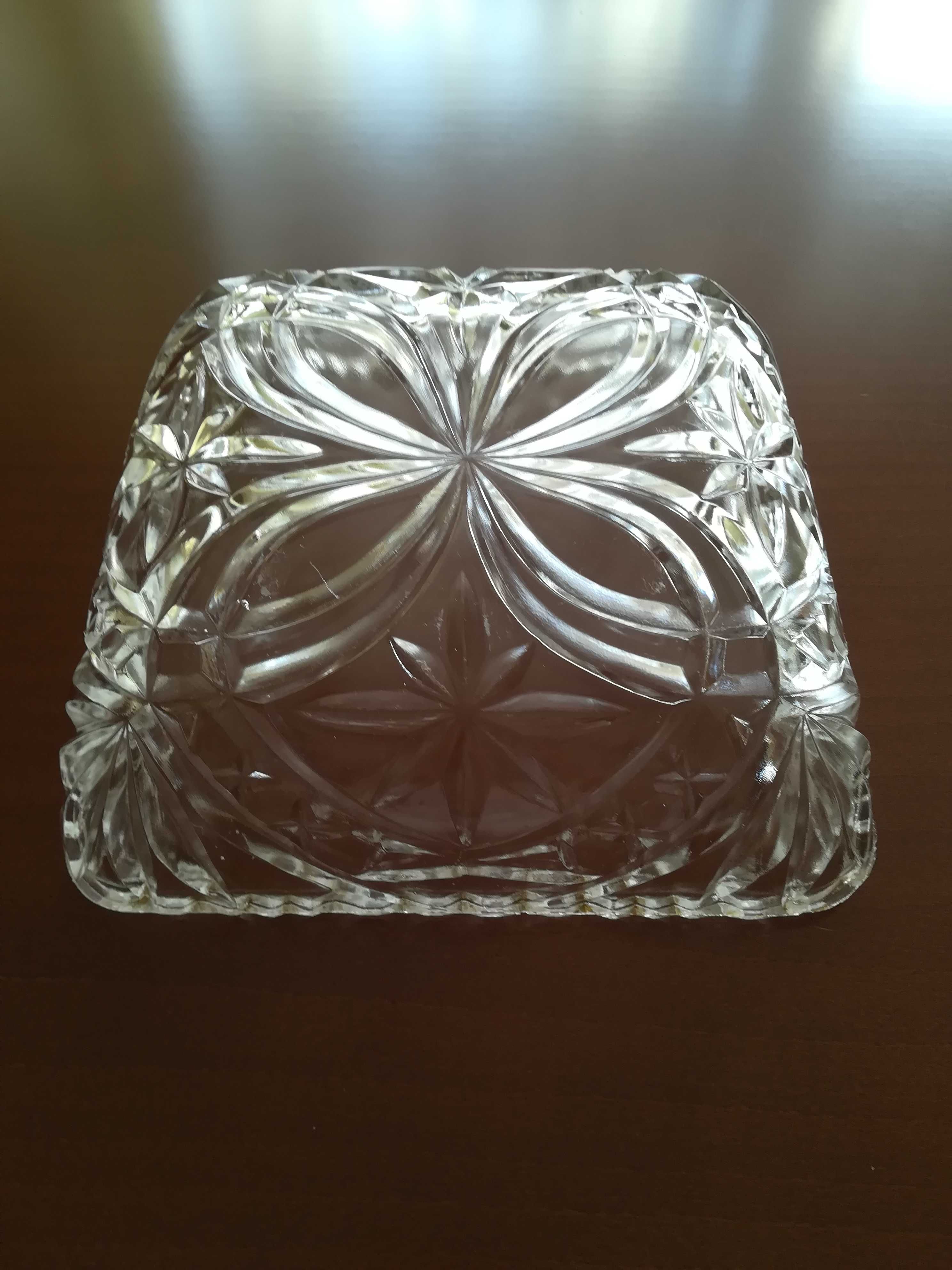 Salaterka Półmisek Szkło kryształowe 21cm x 21cm