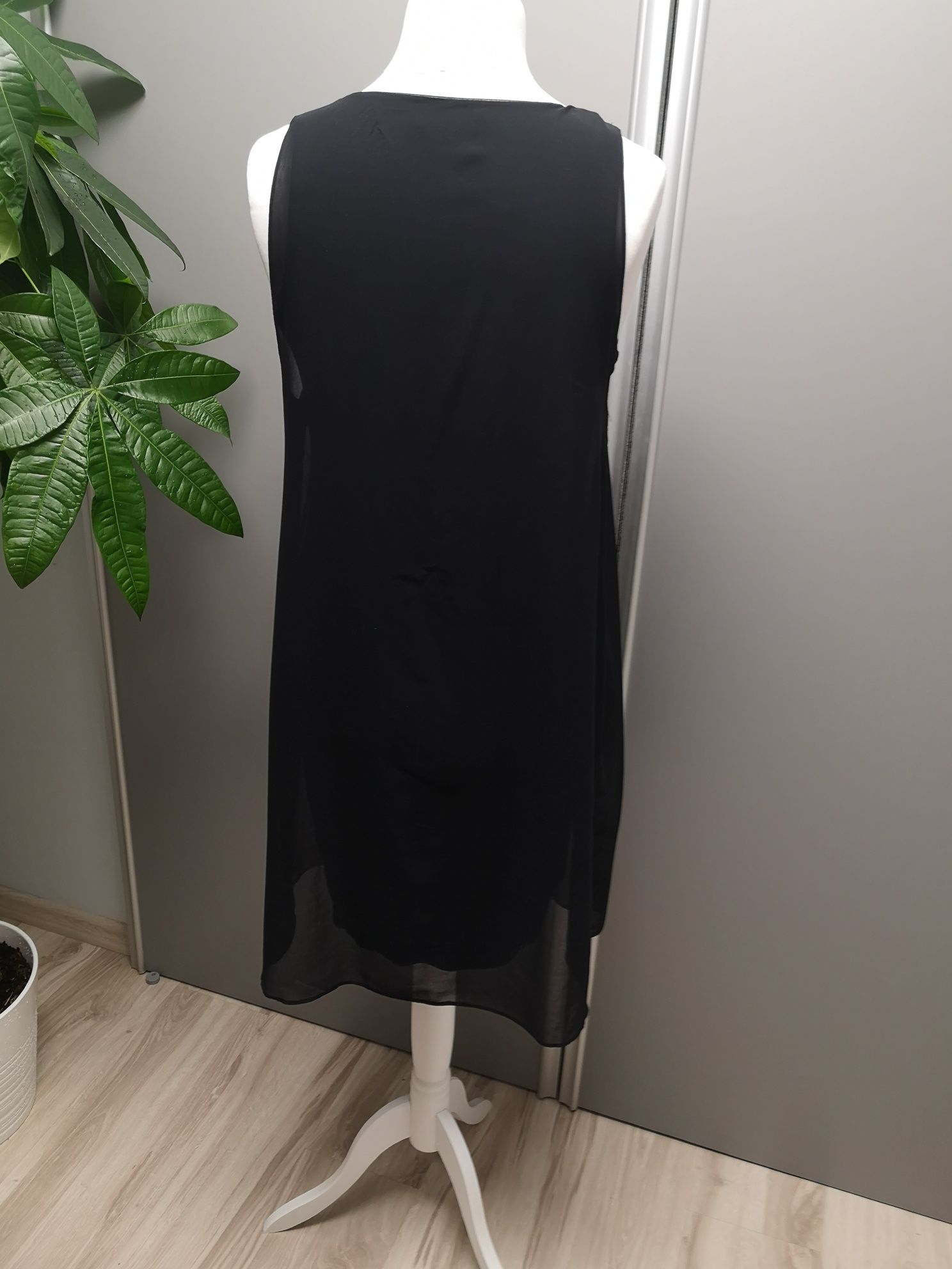 Sukienka L 40 - Wallis - świecąca  mieniącą bez rękawa czarna