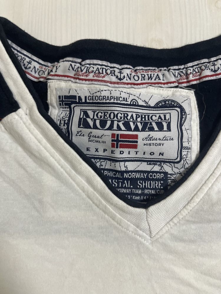 T-shirt Branca geographical Norway de Verão