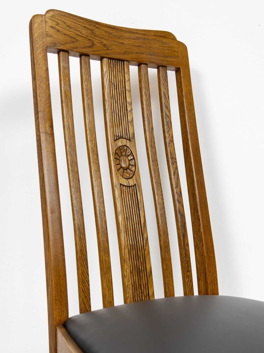 Nowe Krzesło Secesyjne Dębowe Replika Stylowe Dąb Secesja Art Nouveau