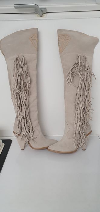 Kozaki ze skóry Just Unique nowe 39