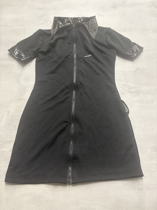 Bluzka tunika sukienka S M 36 38 czarna Gothic alternative damska