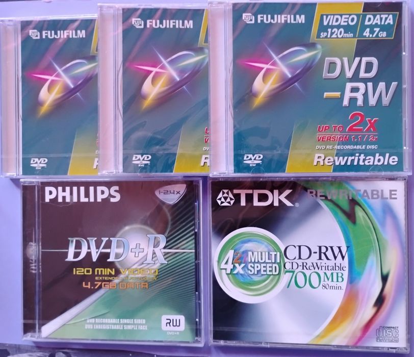 Płyty DVD, CD RW