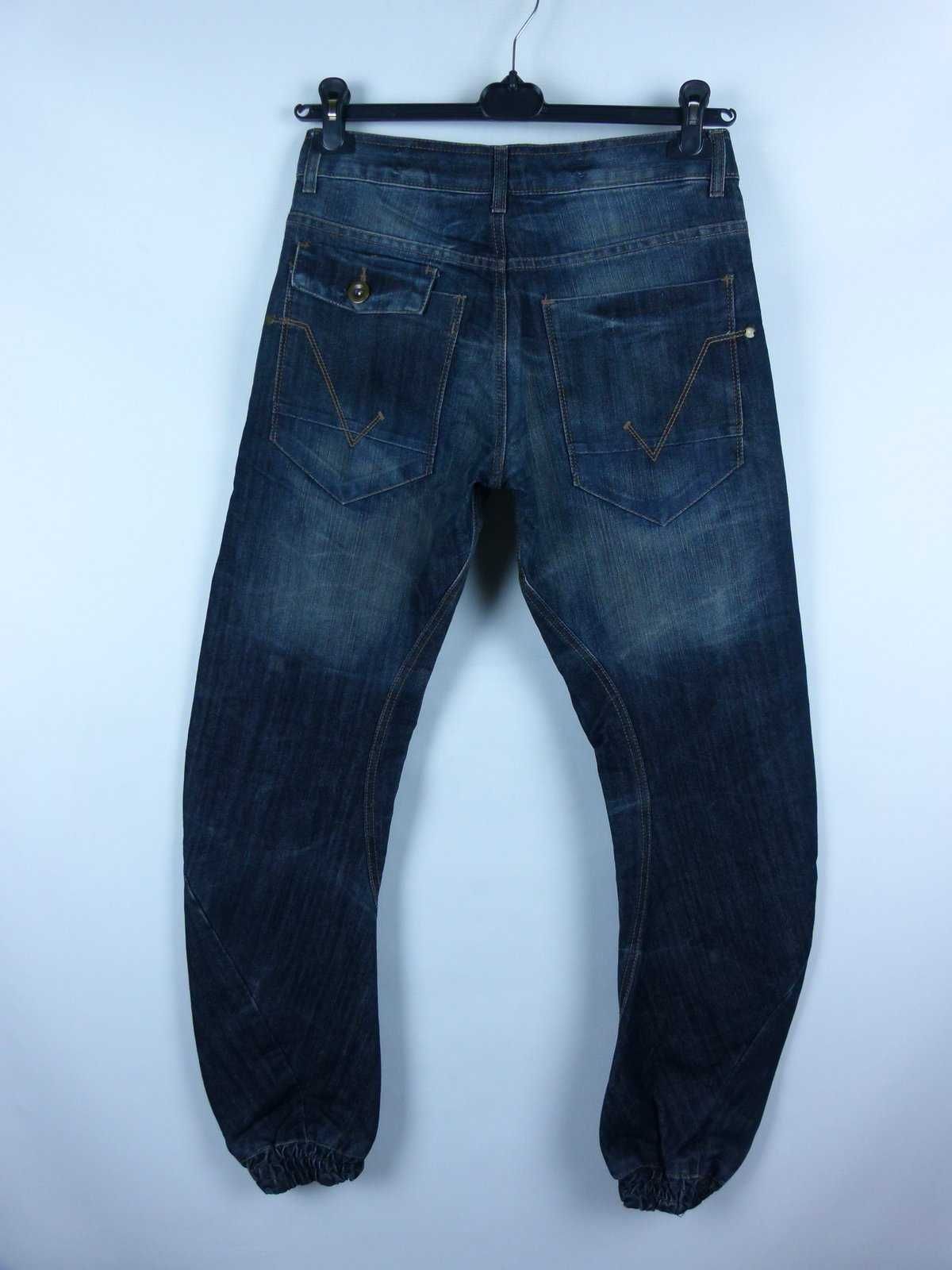 Denim Cuff spodnie dżins joggery vintage W30 / L32