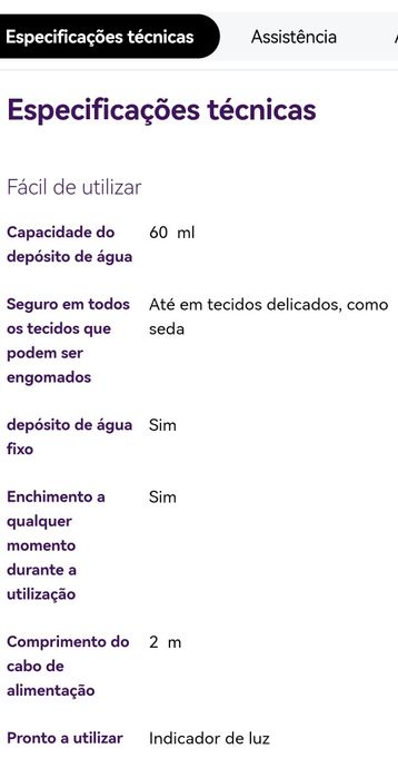 Vaporizador para roupa portátil, Philips GC/300
GC300/20