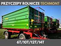 Przyczepa dwuosiowa z dyszlem skrętnym / tandem TECHMONT
