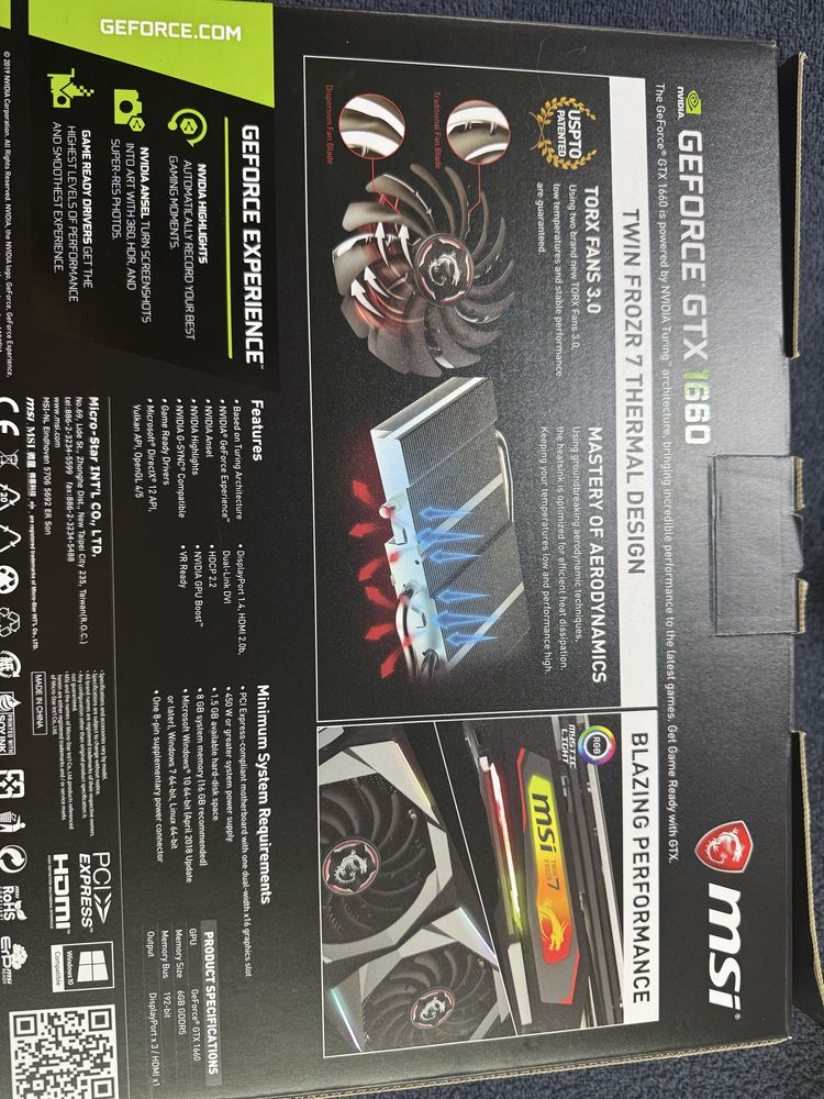 Msi GTX 1660 Gamimg X
