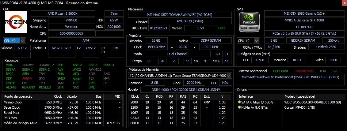 PC Gaming - Ryzen 5600x, MSI GTX 1080 Gaming X 8GB