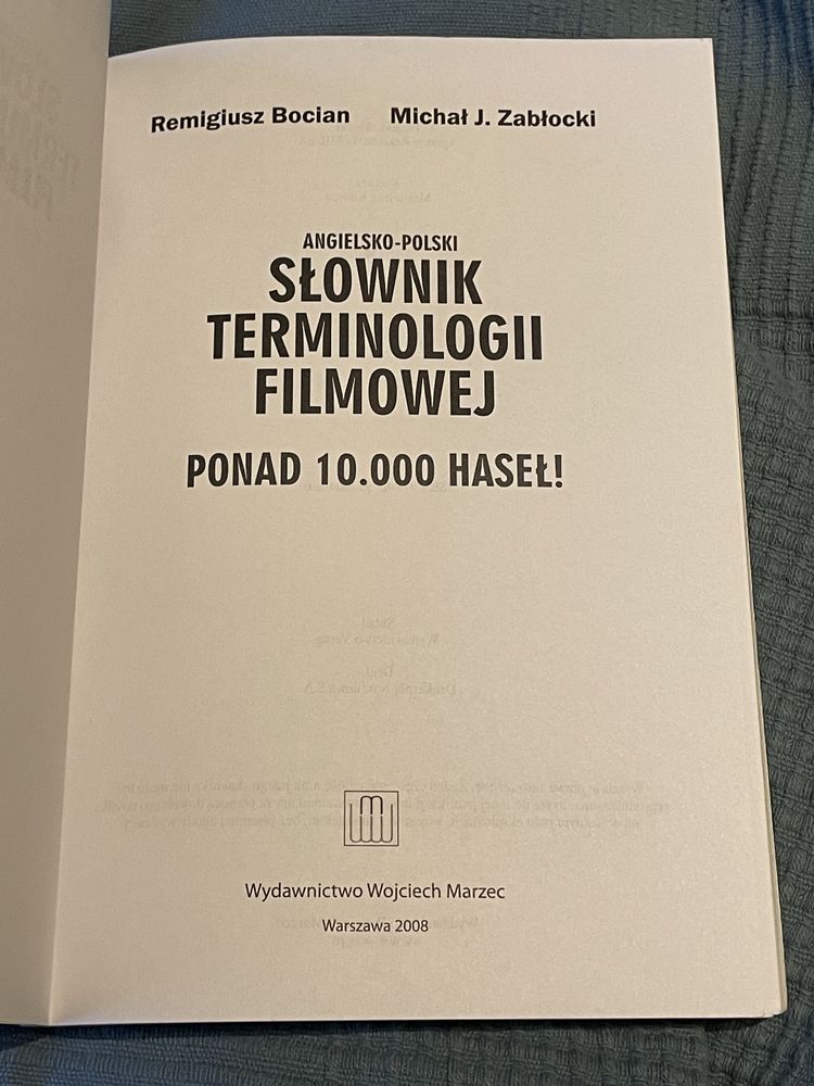 Angielsko-polski Słownik terminologi filmowej Bocian Zabłocki