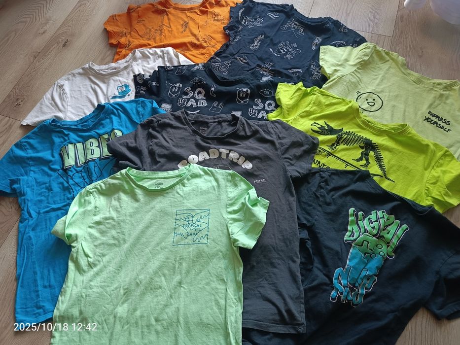 T-shirty zestaw 10 szt koszulki dla chłopca r. 164-170