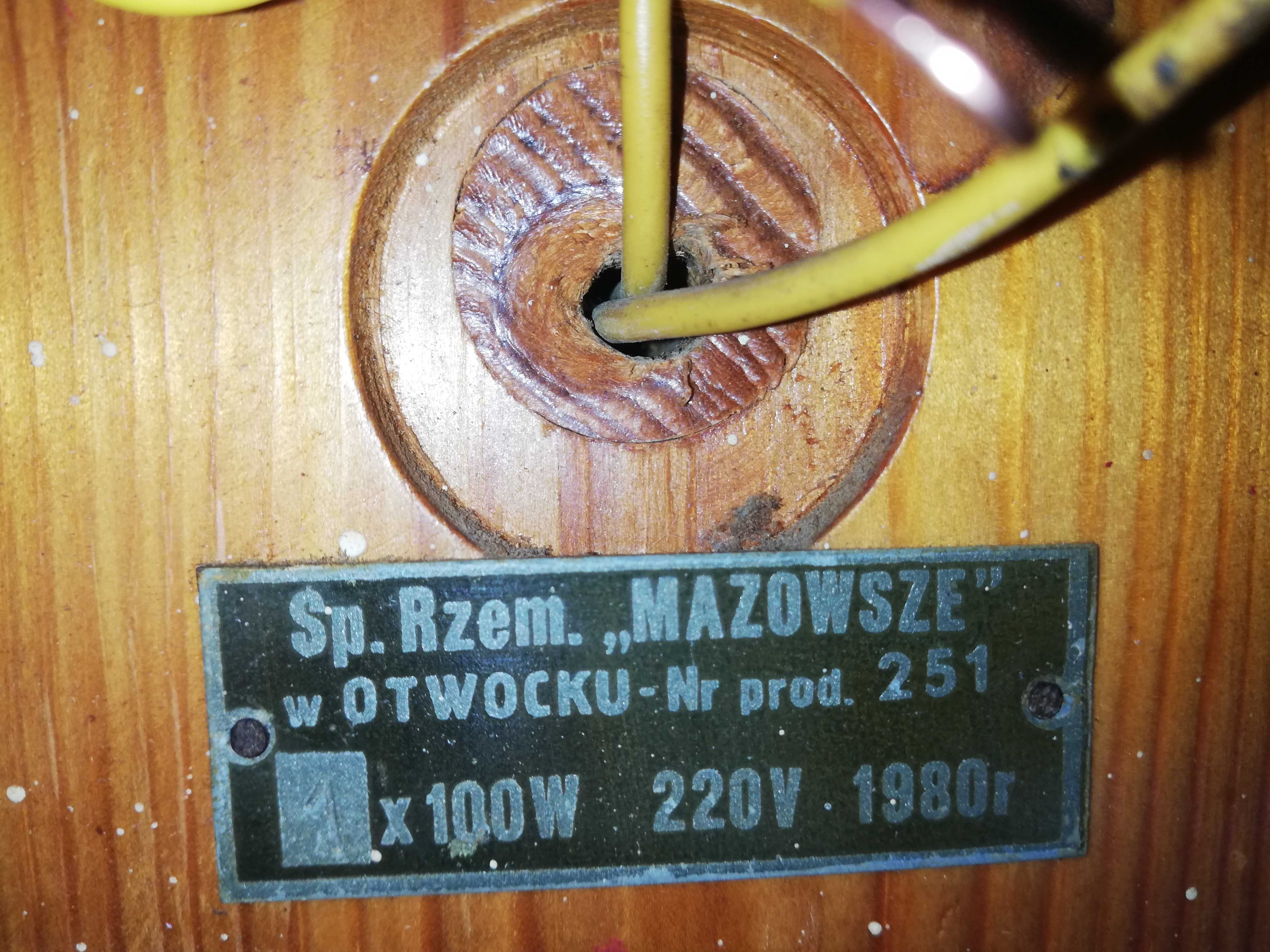 Stary kinkiet PRL - Vintage SRM Otwock 1980 r.