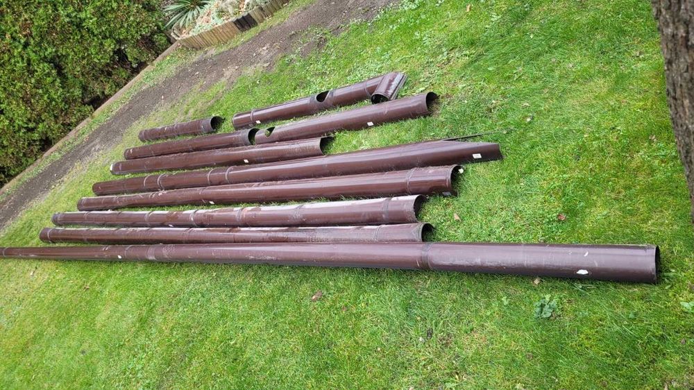 Rura spustowa rynny Marley brąz PVC PCV 125