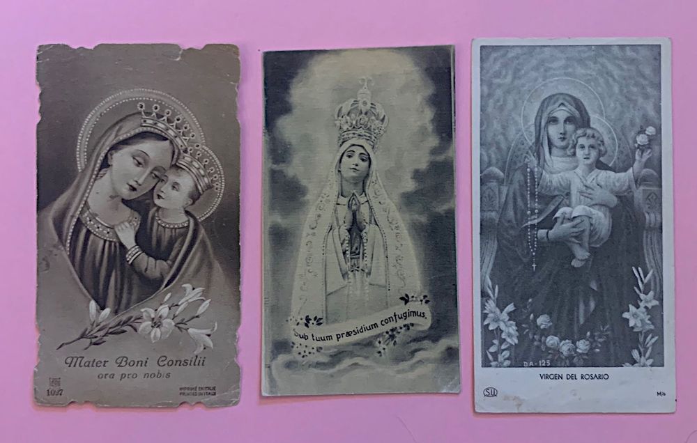 COLEÇÃO DE 49 PAGELAS RELIGIOSAS anos 47/48/49 com dedicatórias