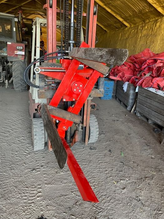 MONTAŻ Obrotnica do wózka widłowego traktora wywrotnica skrzyniopalet