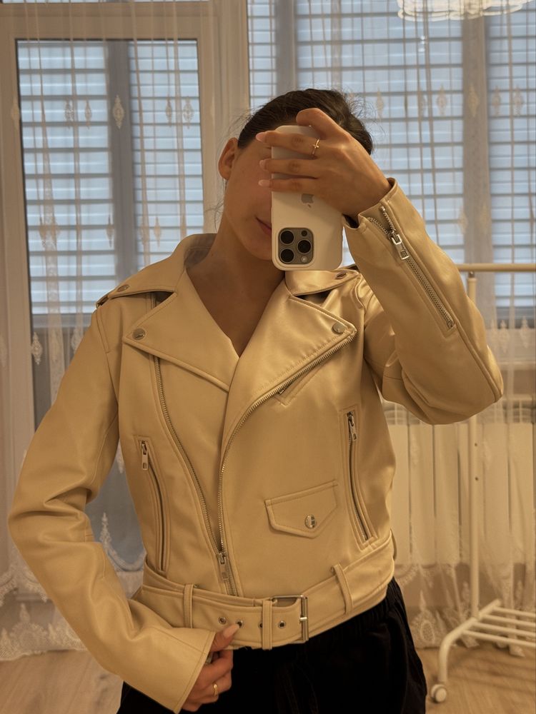 Шкіряна косуха ZARA