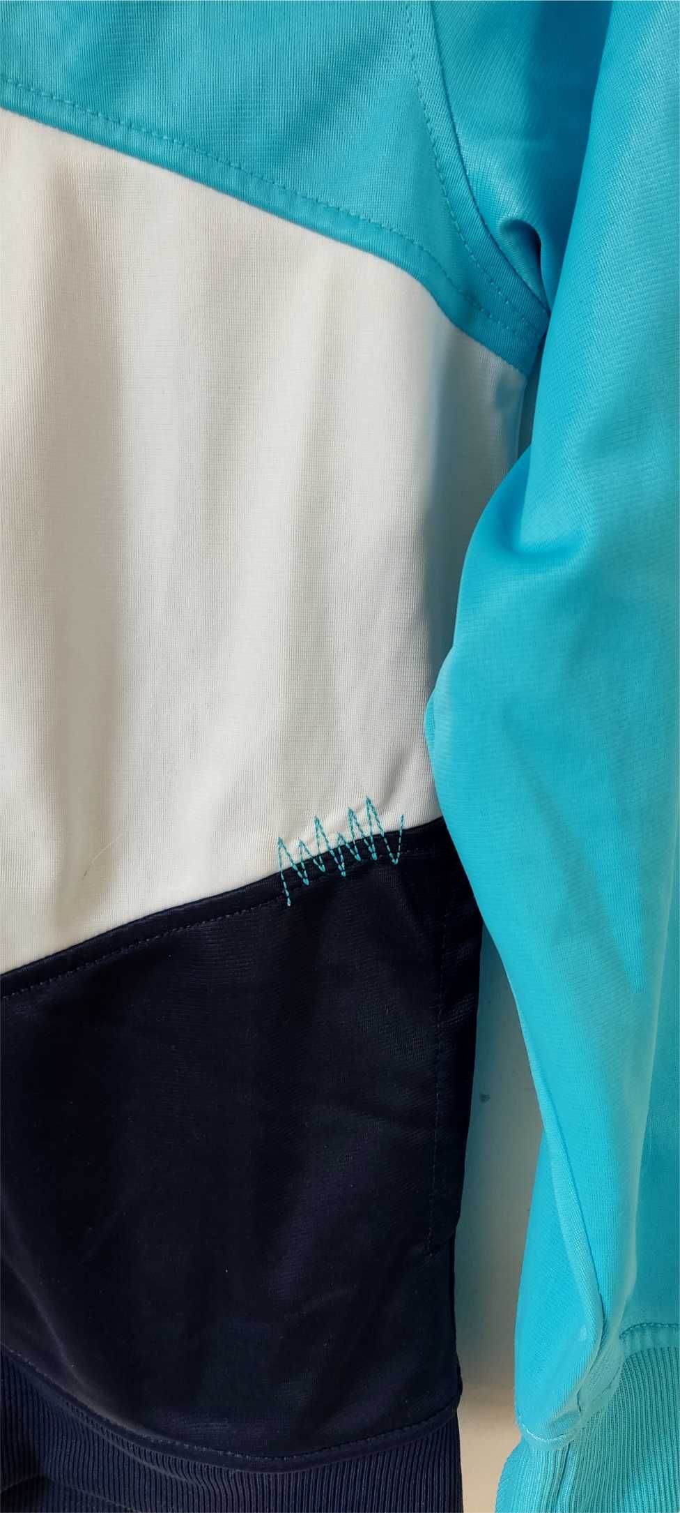 H&M śliska bluza niebieska 152 rozpinana