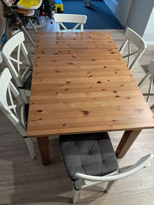 COMO NOVO - Mesa sala jantar + 6 cadeiras marca ikea
