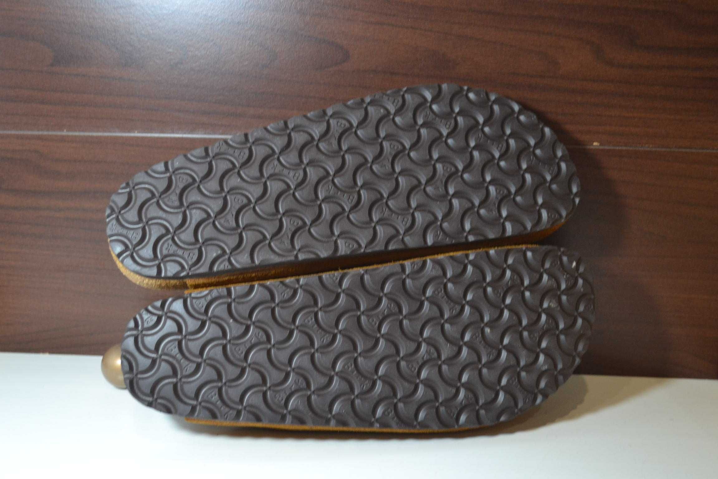 birkenstock 45-46р шлепанцы кожаные оригинал мужские