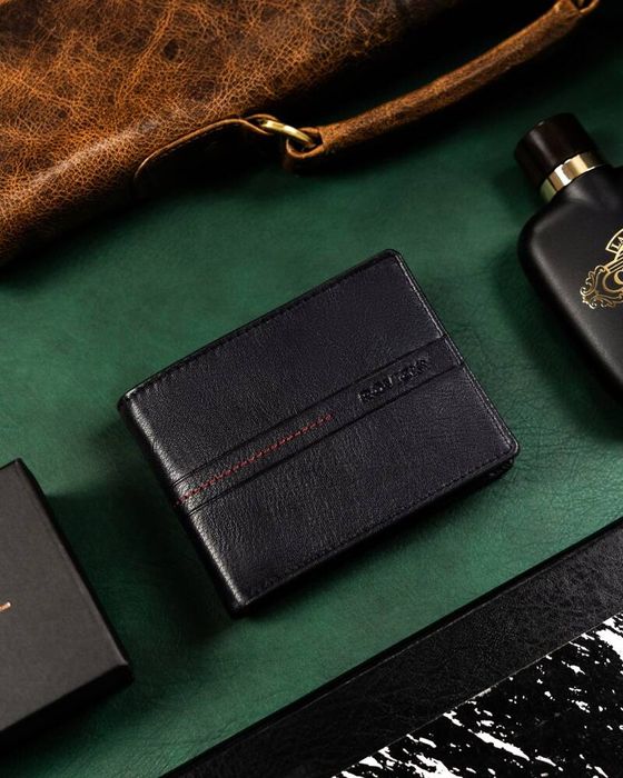 duży, skórzany portfel męski z systemem rfid - rovicky