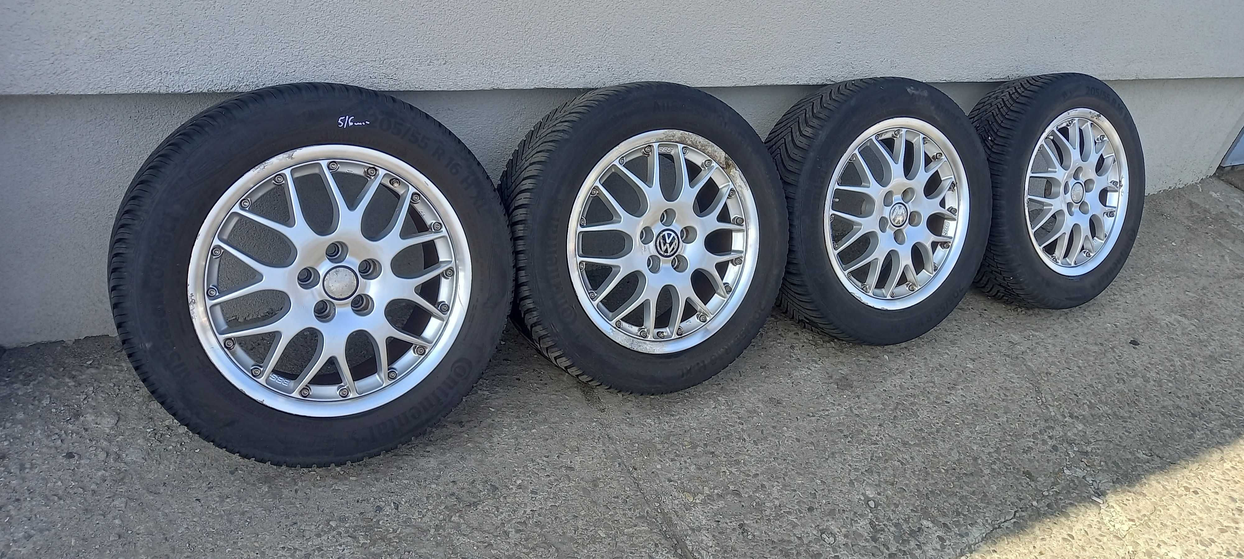 Felgi aluminiowe BBS koła opony Audi A3 8L VW Golf IV 5X100 16" kpl