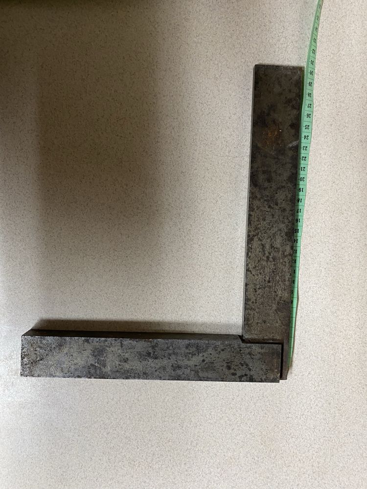 Kątownik ślusarski przymiar 250 x 295 PRL