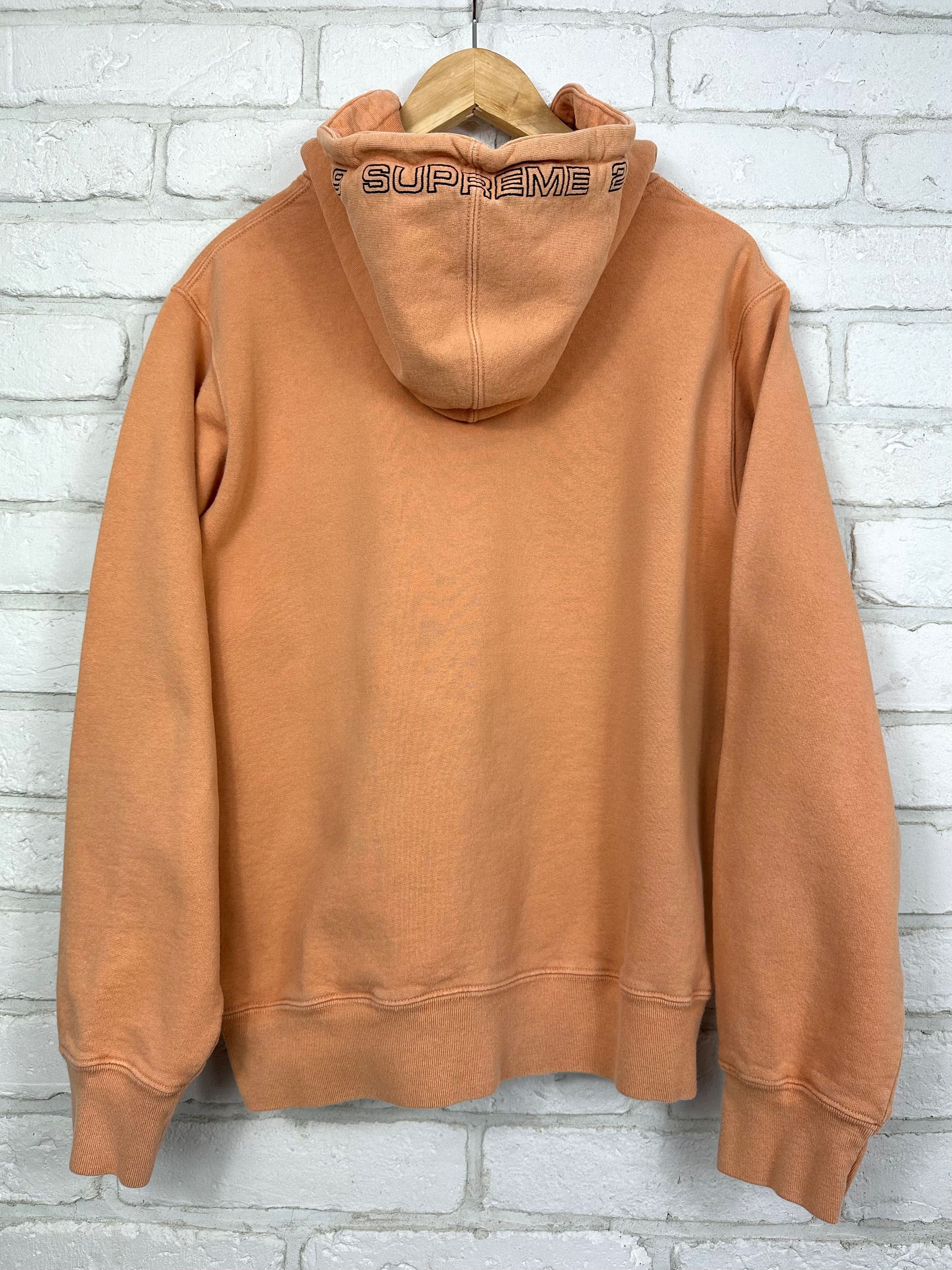 Bluza z kapturem Supreme Topline Zip Up Sweatshirt Pale Orange SS19