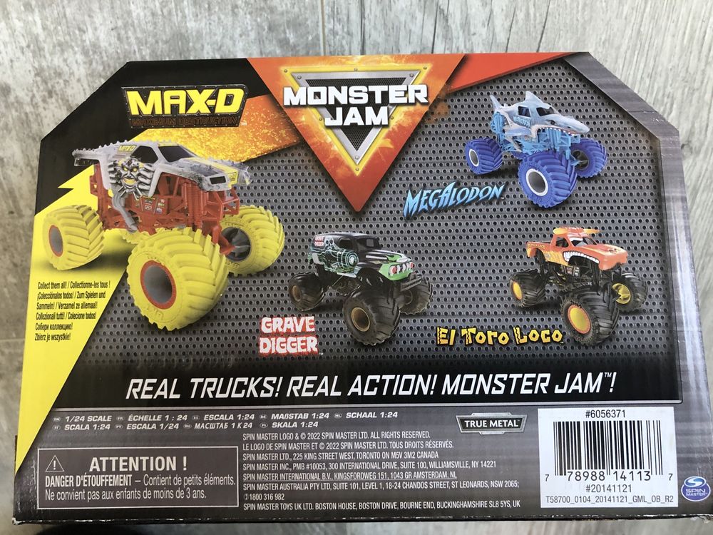 Monster Jam MAX-D Spin Master skala 1:24 ogromny