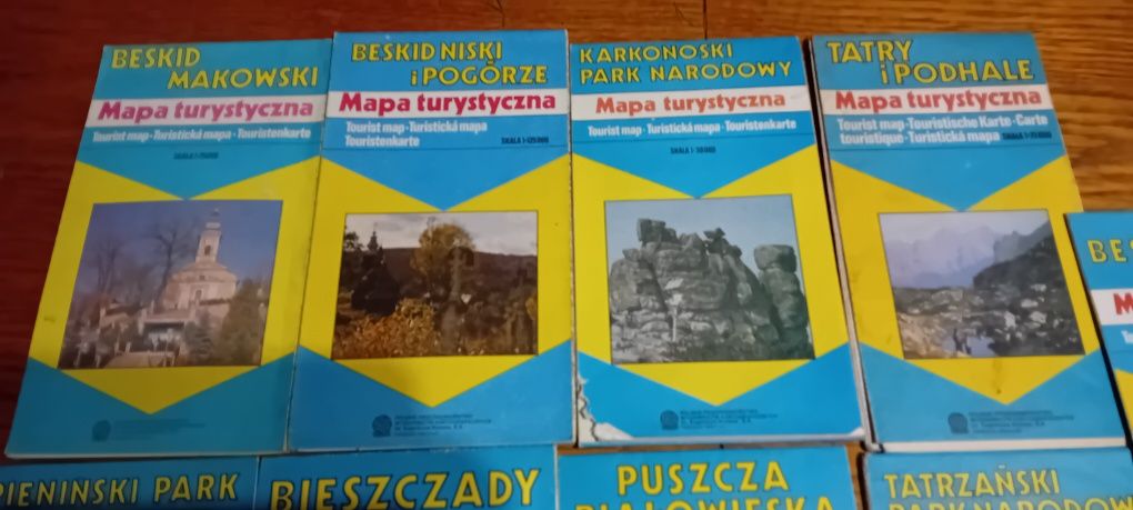 Zestaw Map I szlaków  turystycznych ok 25  polskich gór itp