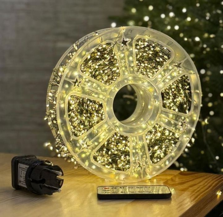 Гірлянда Хвойна Лапа, Мішура, Роса, штора Роса