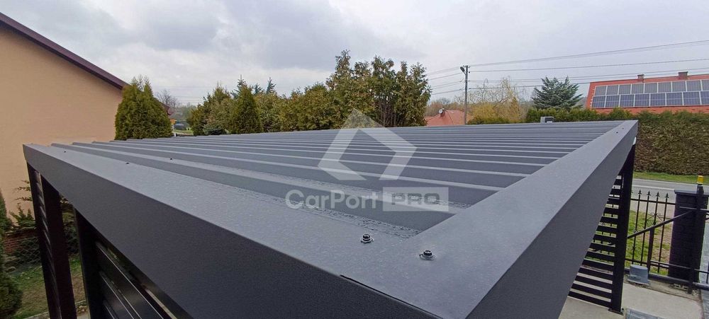 CarPort PREMIUM - wiata samochodowa 6x6 - antracyt   CP116