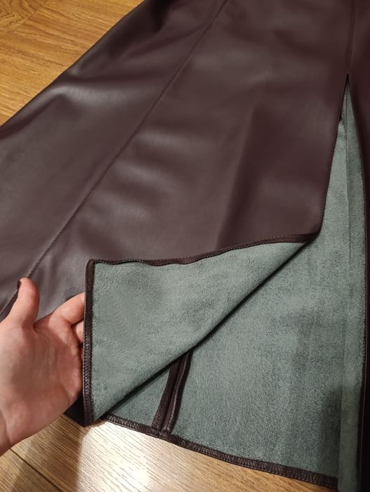 Шкіряна спідниця на флісі