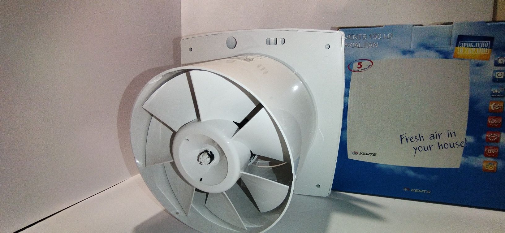 Вентилятор Вентс 150 ЛДА ( Полірована нержавійка)