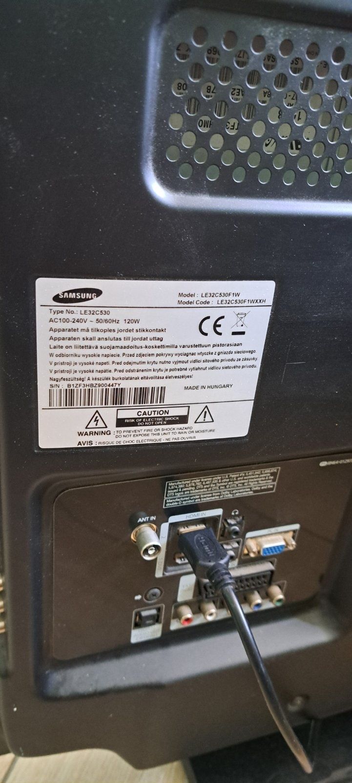 Telewizor Samsung le32c530f1w

200 zł